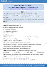Đề thi giữa kì 2 KHTN 6 Chân trời sáng tạo - Đề số 1